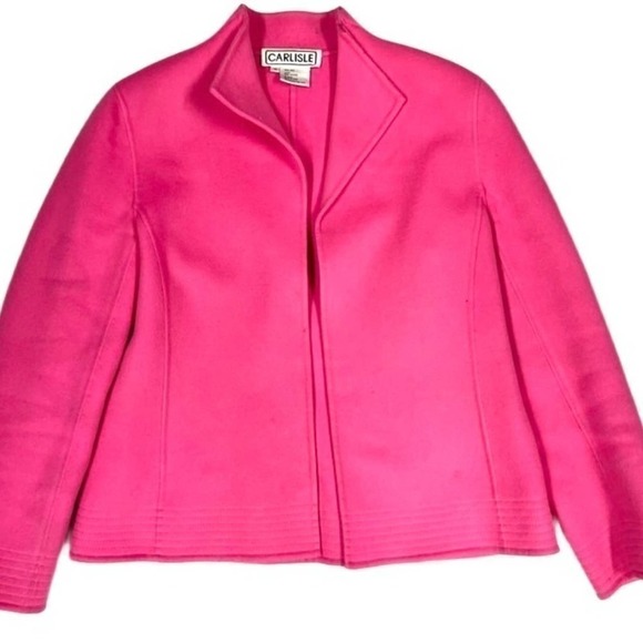 Carlisle Barbie Pink Wool Blend Cropped jacket 12 - Picture 1 of 4